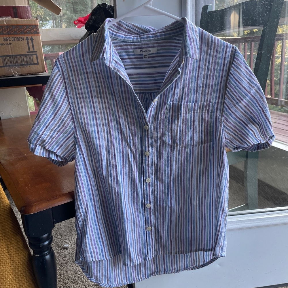 Madewell Rainbow button down